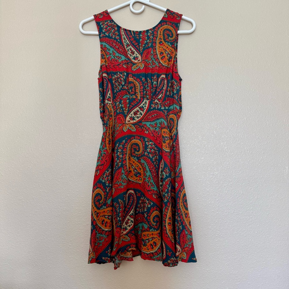 Free People Paisley Print Sleeveless Dress